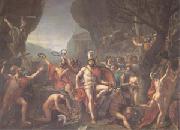 Jacques-Louis  David Leonidas at Thermopylae (mk05) china oil painting reproduction